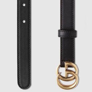 Gucci Black Leather Belt